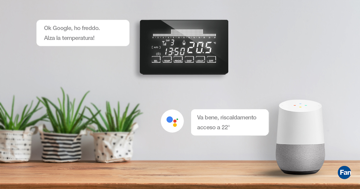 Con Google Home gestisci il riscaldamento con la voce