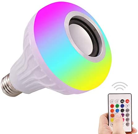 LED RGB+White Bulb Light，BSOD Smart Bluetooth Music Audio Speaker